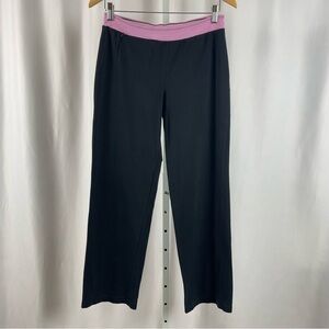 Danskin Now Y2K Wide Leg cotton blend Yoga Pants pink waistband Active size L